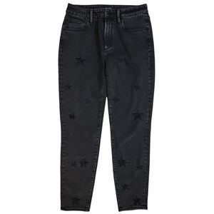 Driftwood Womens Gizelle Embroidered Star Black Skinny Ankle Fit Jeans Size 26‎